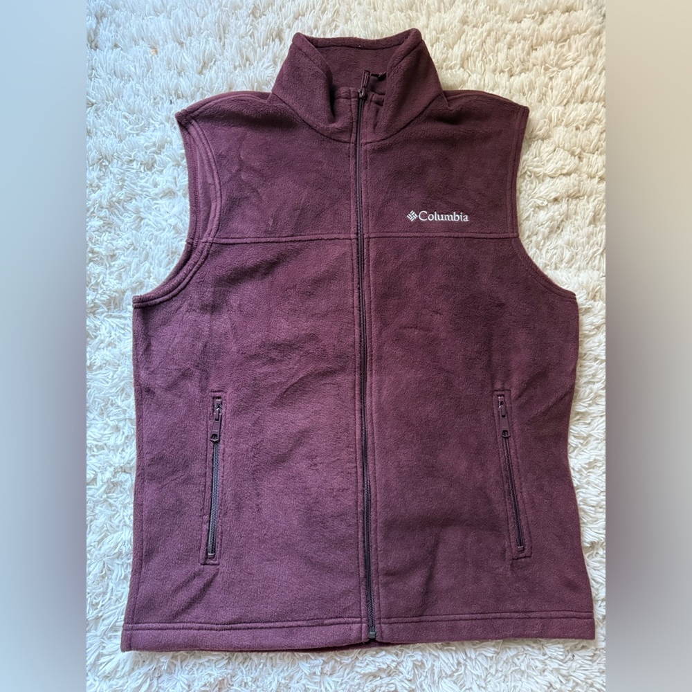 Columbia Maroon Fleece Vest